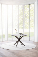 Table à manger \'Calverton\' Ronde 120cm - Brun