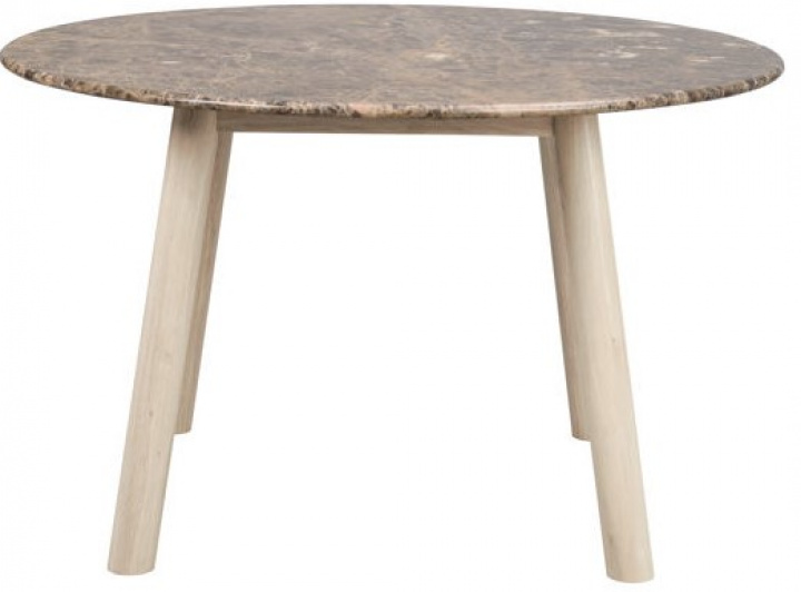 Table à manger \'Taransay\' Ronde 125cm - Marron/Pigmenté blanc dans le groupe Meubles / Tables / Tables rondes chez Reforma (120862)