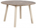 Table à manger \'Taransay\' Ronde 125cm - Marron/Pigmenté blanc