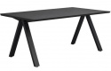 Table à manger \'Carradale\' 170x100cm - Noir/Pieds en V