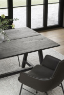 Table à manger \'Carradale\' 170x100cm - Noir/Pieds en A