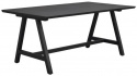 Table à manger \'Carradale\' 170x100cm - Noir/Pieds en A