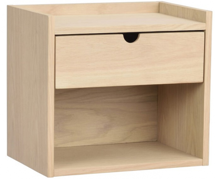 Table de chevet/Étagère murale \'Hillmond\' - Chêne clair dans le groupe Meubles / Tables / Tables de chevet chez Reforma (121055)