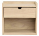 Table de chevet/Étagère murale \'Hillmond\' - Chêne clair