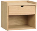 Table de chevet/Étagère murale \'Hillmond\' - Chêne
