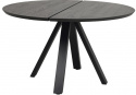 Table à manger \'Carradale\' Ronde 130cm - Noir / Pieds en V