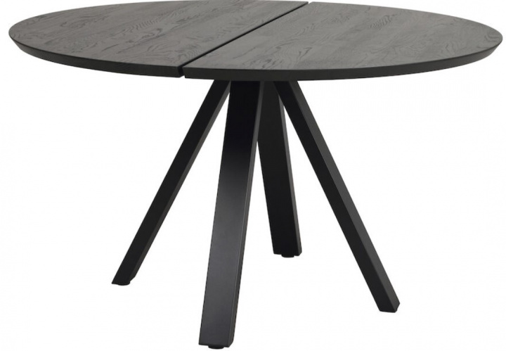 Table à manger \'Carradale\' Ronde 130cm - Noir / Pieds en V dans le groupe Meubles / Tables / Tables rondes chez Reforma (121217)