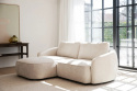 Canap&eacute; 3 places \'Norris\' avec m&eacute;ridienne gauche - Beige clair
