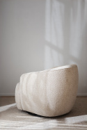 Fauteuil \'Dermot\' pivotant - Beige clair