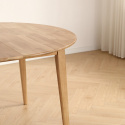 Table à manger \'Saba\' ronde 120 cm - Chêne