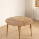 Table à manger \'Saba\' ronde 120 cm - Chêne