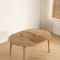 Table à manger \'Saba\' ronde 120 cm - Chêne