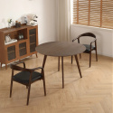 Table à manger \'Luma \' Ronde 115 cm - Noyer