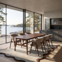 Table à manger \'Alfors\' 210x100cm - Noyer