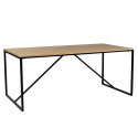 Table à manger \'Vega\' 180x90cm - Naturel/Noir