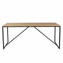 Table à manger \'Vega\' 180x90cm - Naturel/Noir