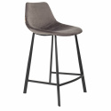 Tabouret \'Franky\' S - Gris/Velours