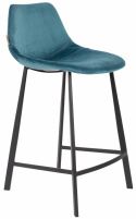 Tabouret \'Franky\' S - Pétrole/Velours