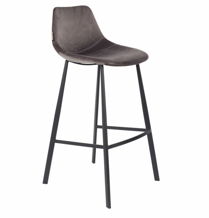 Tabouret \'Franky\' L - Gris/Velours dans le groupe Meubles / Meubles d\'assise / Tabourets de bar chez Reforma (1500070)