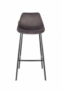 Tabouret \'Franky\' L - Gris/Velours
