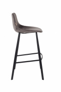 Tabouret \'Franky\' L - Gris/Velours