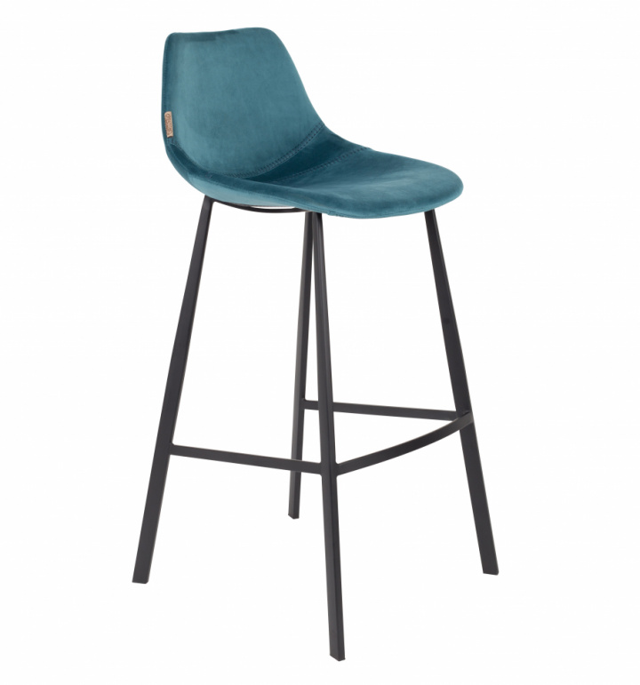 Tabouret \'Franky\' L - Pétrole/Velours dans le groupe Meubles / Meubles d\'assise / Tabourets de bar chez Reforma (1500071)