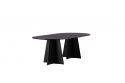 Table à manger \'Blomstermala\' 115x230cm - Noir