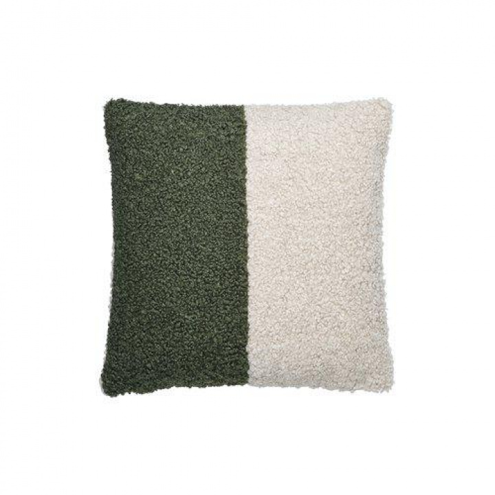 Housse de coussin \'Teddy\' 45x45 - Vert/Blanc dans le groupe Campagne / Décoration / Textiles chez Reforma (1588-47-177)