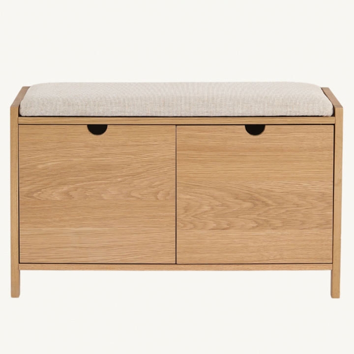 Banc d’entrée \'Mellby \'- Chêne dans le groupe Meubles / Étagères & rangement / Étagères à chapeaux et à chaussures chez Reforma (1599-natural)