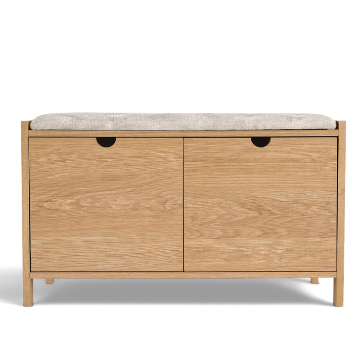 Banc d’entrée \'Mellby \'- Chêne dans le groupe Meubles / Étagères & rangement / Étagères à chapeaux et à chaussures chez Reforma (1599-natural)
