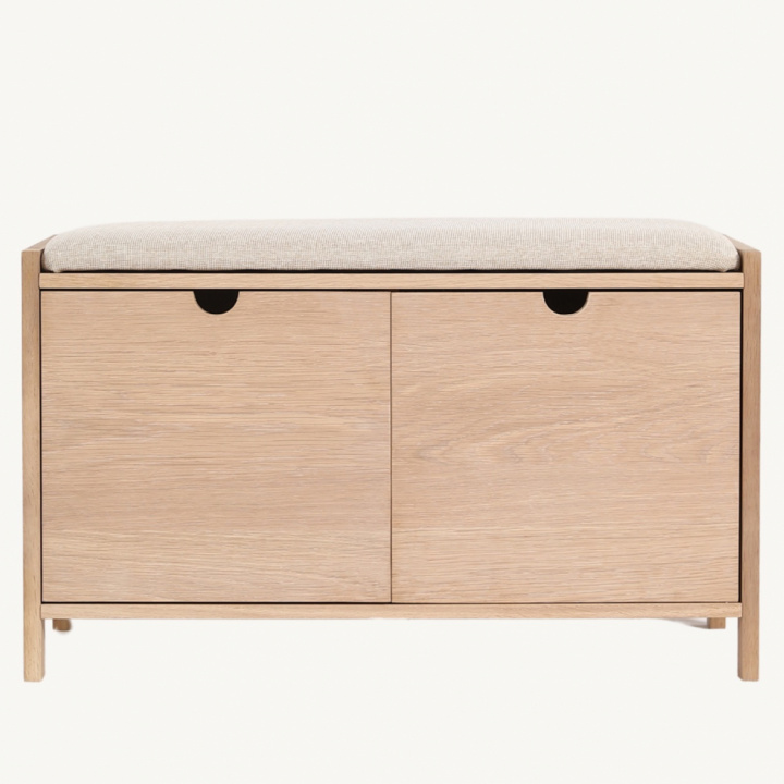 Banc d’entrée \'Mellby \'- Blanc pigmenté dans le groupe Meubles / Étagères & rangement / Étagères à chapeaux et à chaussures chez Reforma (1599-white-pigmented)