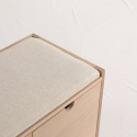 Banc d’entrée \'Mellby \'- Blanc pigmenté