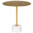 Table d\'appoint \'Lecco\' Ronde 51cm - Marbre/Laiton