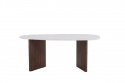 Table à manger \'Grums\' 180x90cm - Brun/Marmore