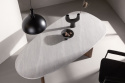 Table à manger \'Grums\' 180x90cm - Brun/Marmore
