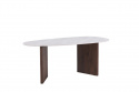Table à manger \'Grums\' 180x90cm - Brun/Marmore
