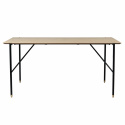 Table à manger \'Hornstull\' 160x90cm - Chêne/Noir