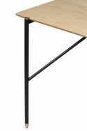 Table à manger \'Hornstull\' 160x90cm - Chêne/Noir