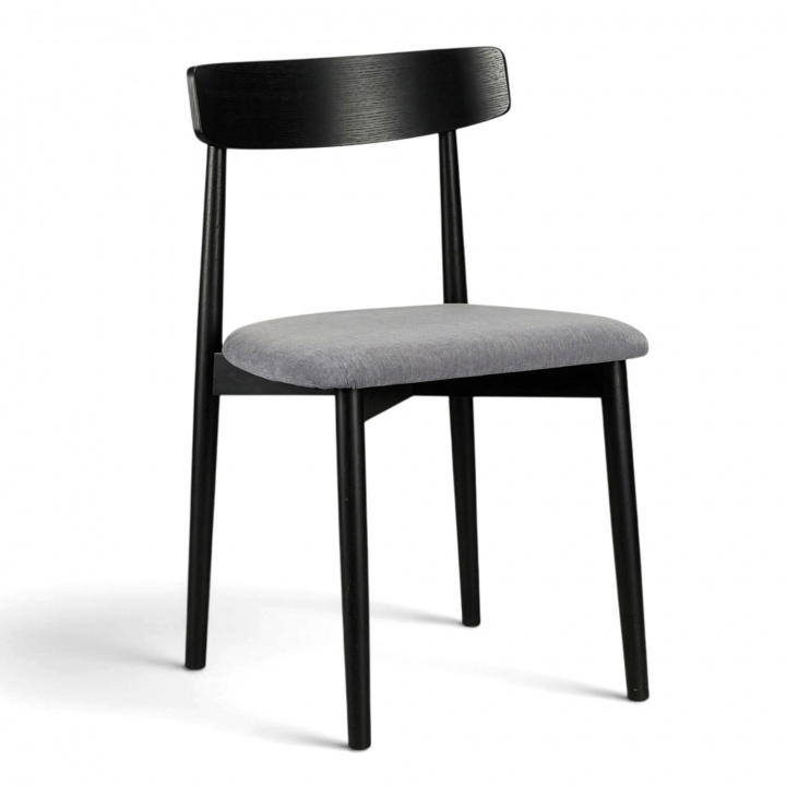 Chaise \'Ystad\' - Noir/Gris dans le groupe Meubles / Meubles d\'assise / Chaises chez Reforma (19791-black-oak)