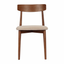 Chaise \'Ystad\' - Noyer/beige