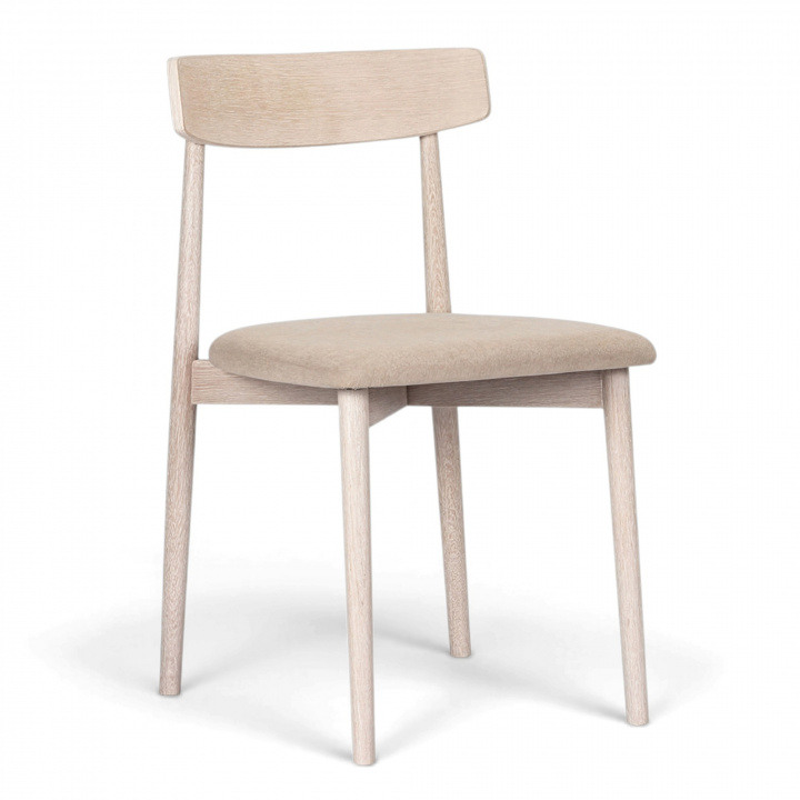 Chaise \'Ystad\' - Chêne blanc/Beige dans le groupe Meubles / Meubles d\'assise / Chaises chez Reforma (19791-white-oak)