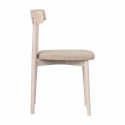 Chaise \'Ystad\' - Chêne blanc/Beige