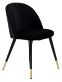 Chaise \'Elverum\' - Noir/Brass