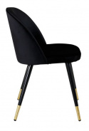 Chaise \'Elverum\' - Noir/Brass