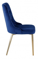 Chaise \'Elverum Deluxe\' - Bleu/Brass