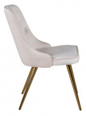 Chaise \'Elverum Deluxe\' - Beige/Brass