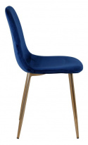Chaise \'Eidsberg\' - Bleu/ Laiton