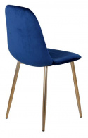 Chaise \'Eidsberg\' - Bleu/ Laiton