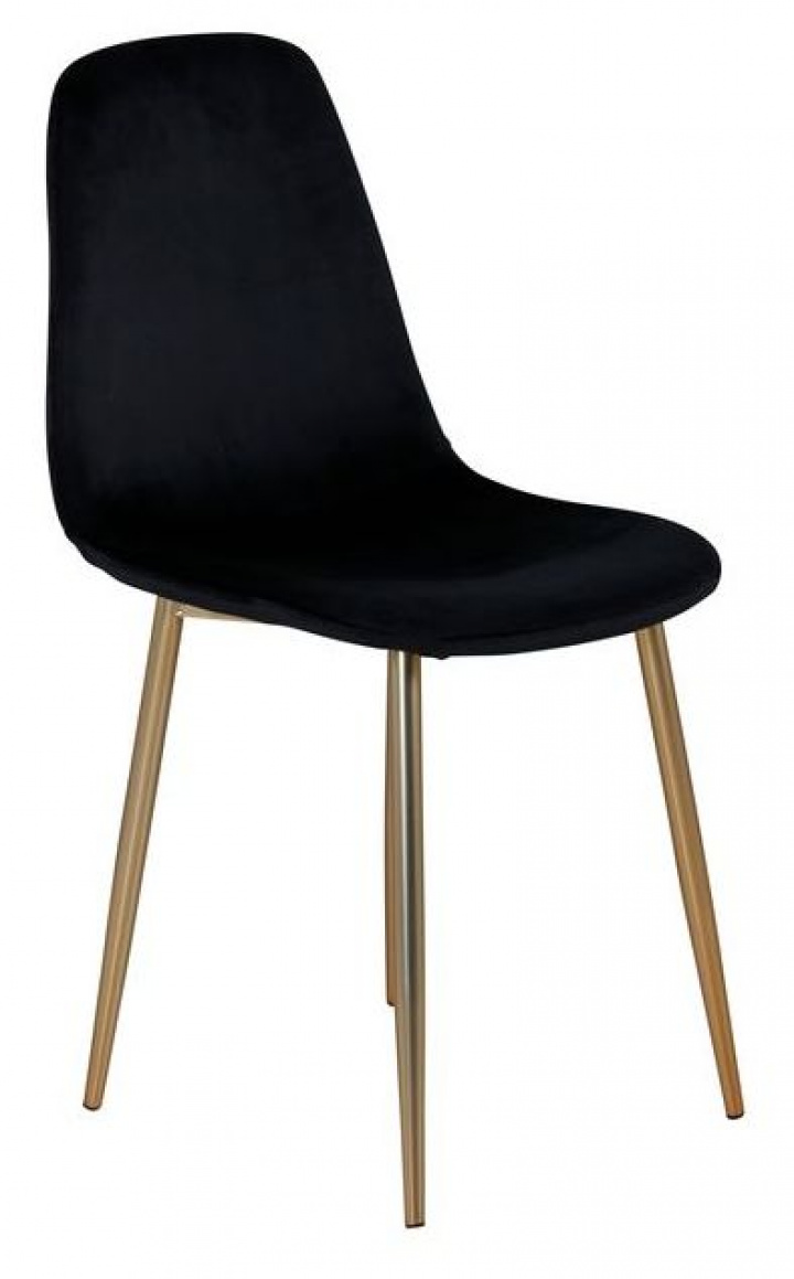 Chaise \'Eidsberg\' - Noir/ Laiton dans le groupe Meubles / Meubles d\'assise / Chaises chez Reforma (19946-768)