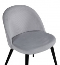 Chaise \'Elverum\' - Velours gris clair